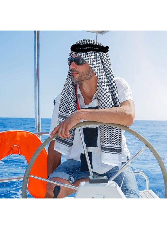 ليشا النمط العربي الشماغ لف كفييه العربية التكتيكية الصحراء الرقبة وجه الرأس الرجال الأوشاح العربية - Image 4